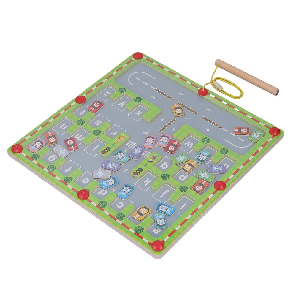 Wooden Letter Matching Game Interactive Fine Motions Development Educational Magnet Puzzle Game