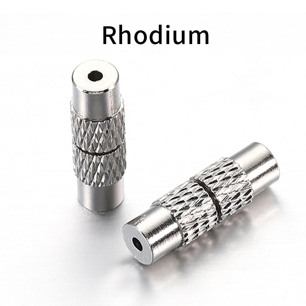 20-40pcs 13x4mm Screw Twist Cylinder Fasteners Buckles Clasps 1mm Hole Cord End Caps for DIY Bracelet Necklace Jewelry Making