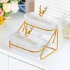 Fruit Basket Appetizer Platter 2 Tier Elegant Countertop Organizer Bowl Tiered Serving Tray