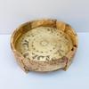 Wooden Brass Side Chakki Grinder Stool Table For Home Decor Furniture | Indian Central Coffee Table Art Decor Stool, End Table Aata Chakki