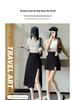 2024 Summer French Irregular Midi Skirt: Hip-Hugging A-Line with Slit Detail