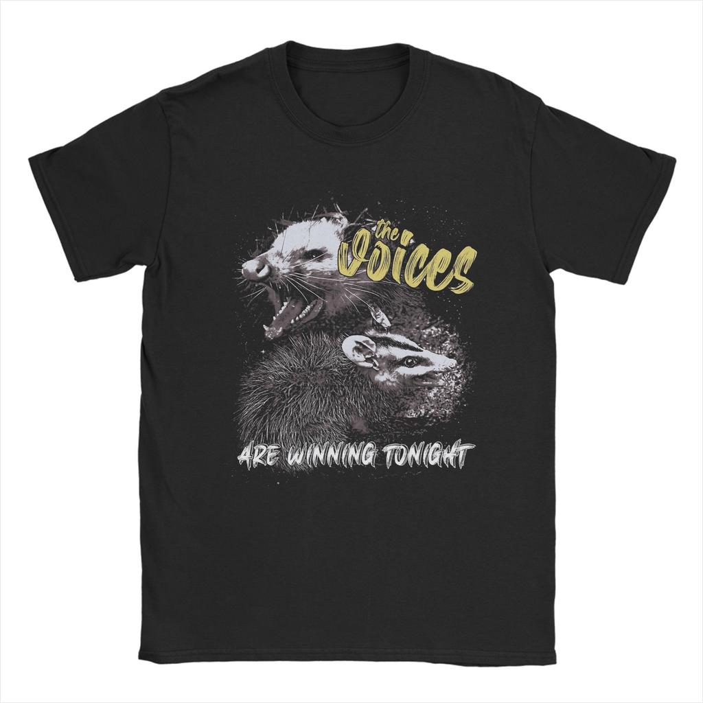 T-shirt Opossum Lobotomie Rire Vivre pour Homme Pur Coton T-shirt Drôle Col Rond T-shirts Manches Courtes Vêtements Idée Cadeau