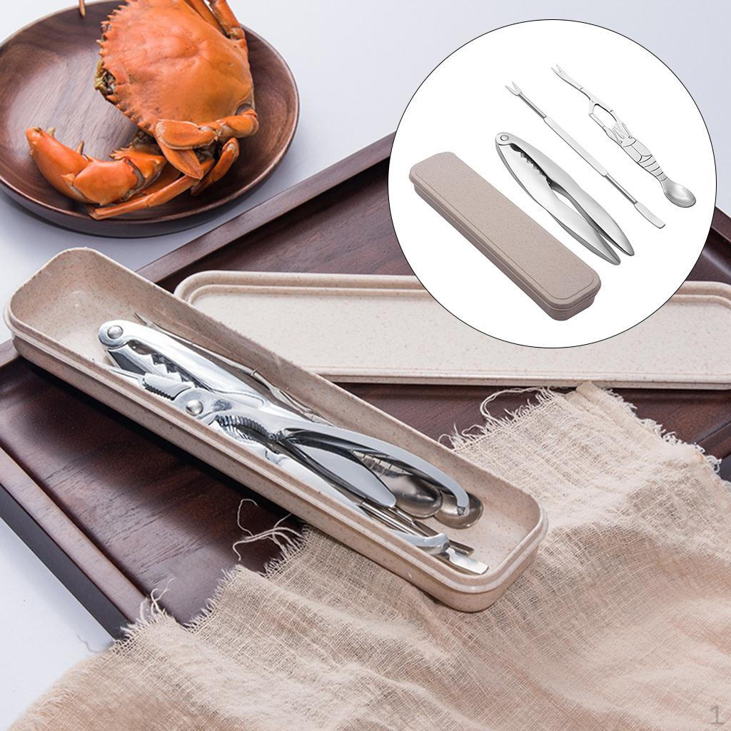 

Набор инструментов и вилка для морепродуктов для скорлупы орехов лобстера пекан 3pcs B