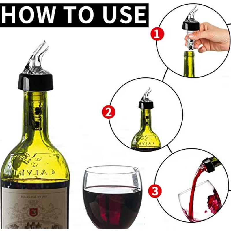 Measured Automatic Wine Pourer 1/3pcs Quick Accurate Spirit Dispenser No Drip Liquor Pour Spout for Home Bar Party Pub Use