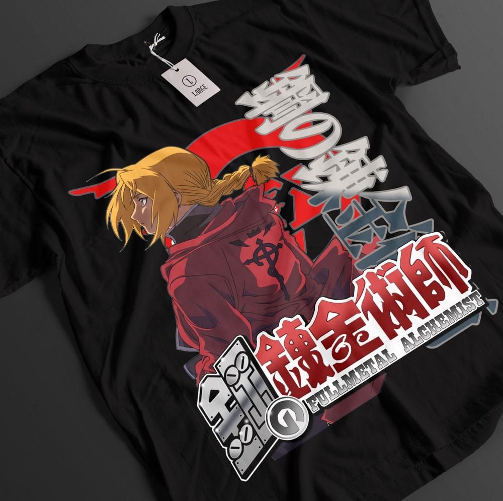Fullmetal Alchemist Shirt Edward Elric Tshirt Alphonse T-Shirt Ed Al Top Roy Tee