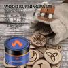Burn Gel for Crafting Multi-Function Wood Burning Paste Gel Outdside Multi-Purpose Burning Gel for Drawing DIY for Leather Paper