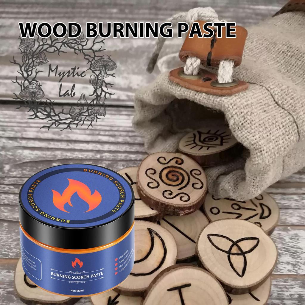 Burn Gel for Crafting Multi-Function Wood Burning Paste Gel Outdside Multi-Purpose Burning Gel for Drawing DIY for Leather Paper