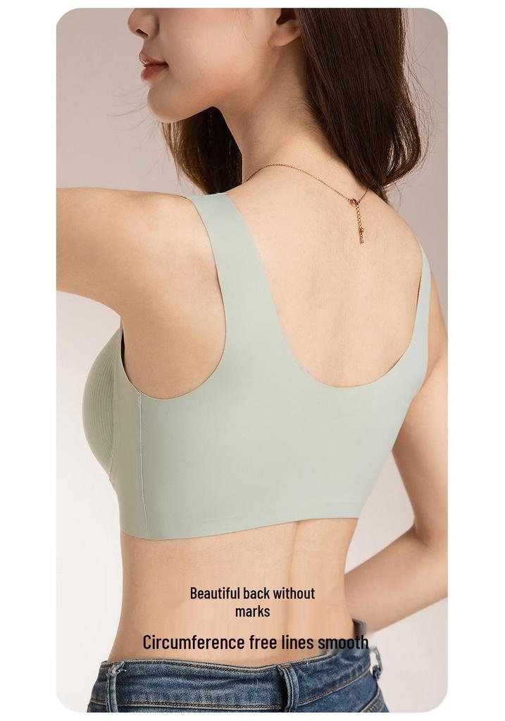 Front Closure Soft Support Lift Bra - Seamless Beautiful Back Vest for Summer