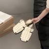 [Fanfna] Hollow Bag Head Half Slippers Women's Summer Wear Retro Fashion Versatile Woven Flat Bottom Cool Slippers