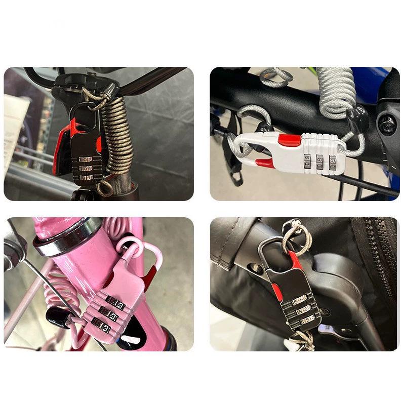 Extended Beam Anti-theft Combination Padlock with Retractable Steel Cable for Luggage, Gym, Dormitory, Cabinet, and Door Security