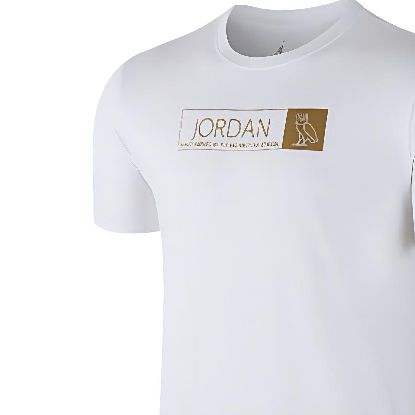 Jordan Logo Crew Neck Short Sleeve T-Shirt Men Tops White 872835-100
