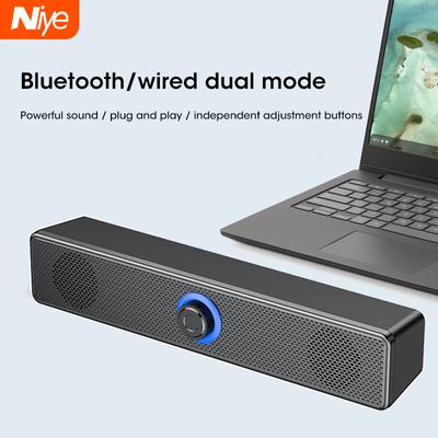 Niye Wired and Bluetooth Speaker 360 Surround Stereo Home Movie Sound Bar Audio Loudspeaker For Desk Computer Subwoofer