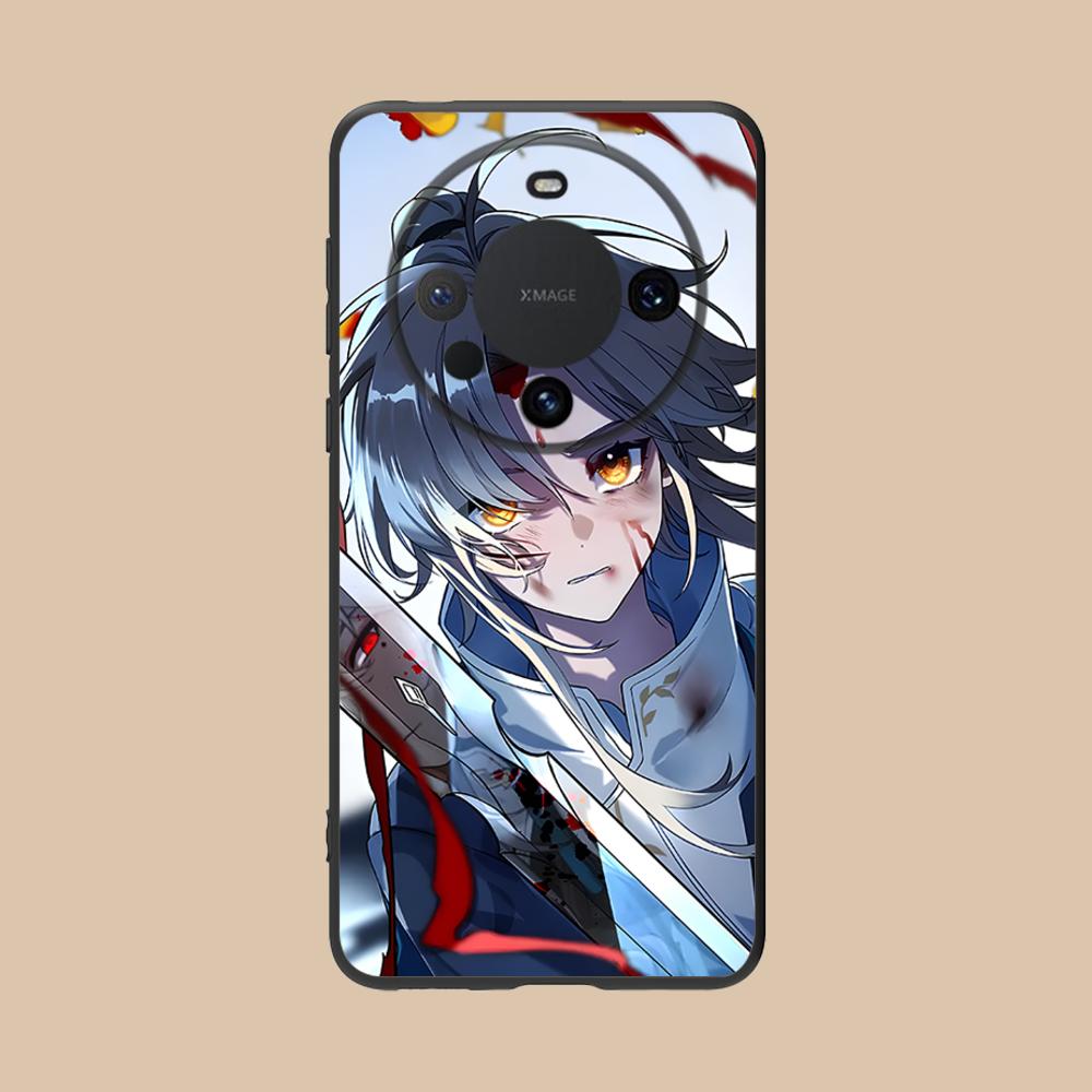 HSR Yanqing Matte TPU Mobile Phone Case for Huawei Mate 60 50 40 30 20 10 Pro Plus Lite E 5G Colorful Printing Cover