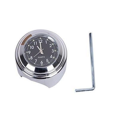 Ranzek Waterproof Luminous 7/8"-1" Motorcycle Handlebar Black White Dial Watch Durable