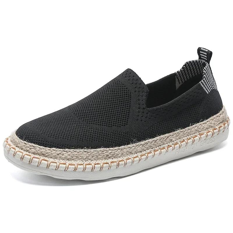 Fashion Board Shoes Large Size Loafer Flat Bottomed Comfortable Casual Shoes Breathable Canvas Social Flat Shoes Men