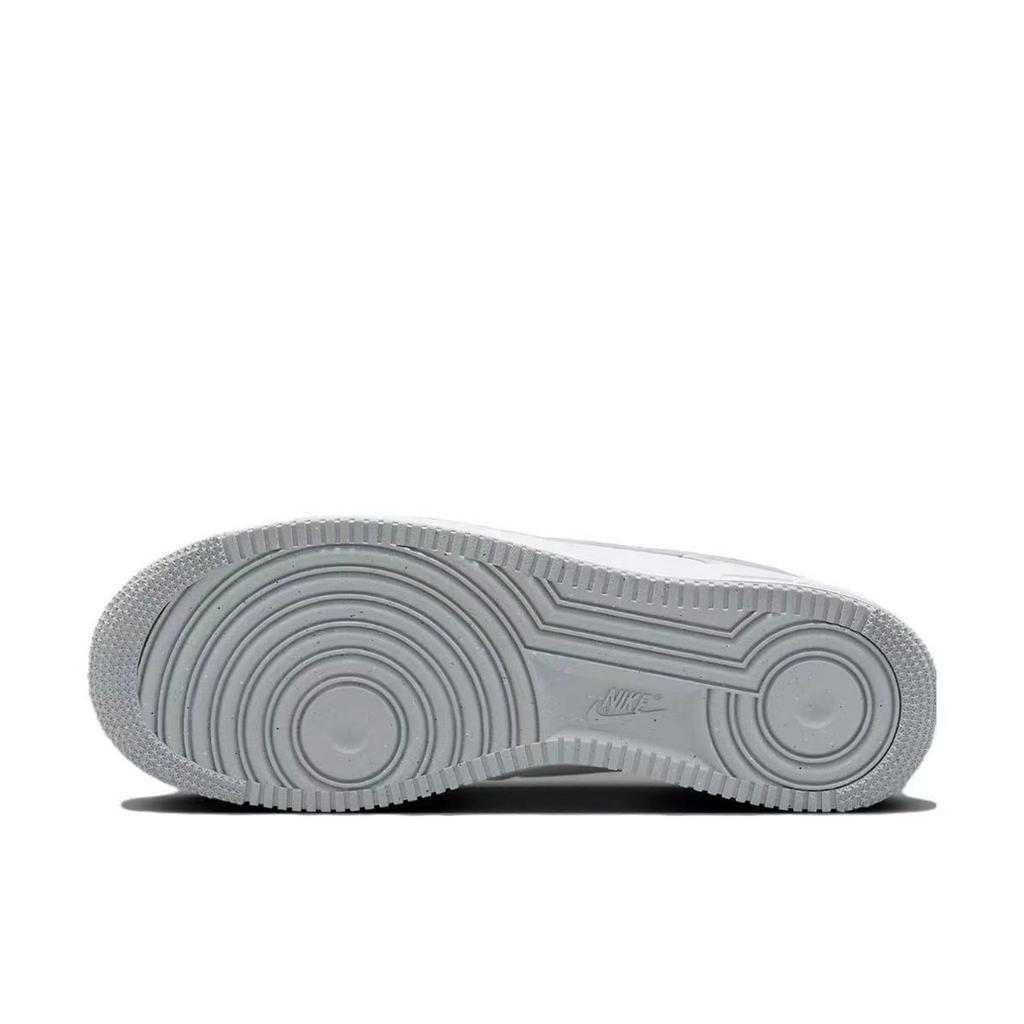 Nike Air Force 1 Coverage Slip Resistant Low Top Skateboard Shoes Men's Gray White Black FJ4146-100(Team59-)