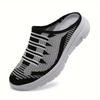 Women's Breathable Knit Mule Sneakers, Casual Slip On Outdoor Shoes, Women's Comfortable Shoes