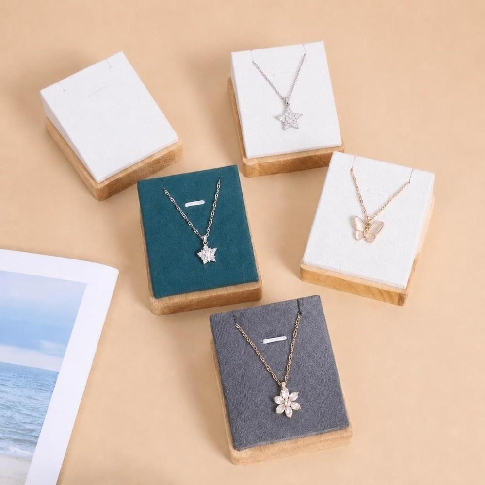 Pendant Display Necklace Display Stand Bamboo Material Jewelry Display Rack
