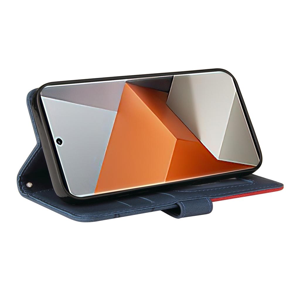 For Xiaomi Redmi Note 13 Pro+ 5G Leather Case Wallet Stand Color Splicing Phone Cover