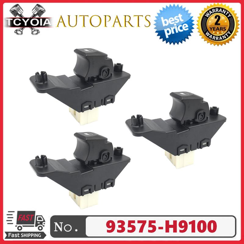 

3pcs 93575-H9100 Passenger Side Power Window Lifter Switches Single Car Electrical Control Button for Kia 2016-