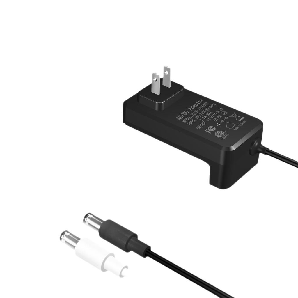 US Standard 12V 5A / 24V 2.5A Power Adapter for LED Lights and Security Monitors