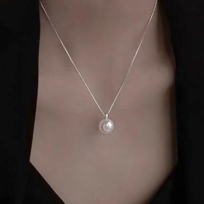 925 Versilberte Perlenhalskette Leichte Luxushalskette 2023 Neu Beliebt High-End Nischen Damen Schlüsselbeinkette