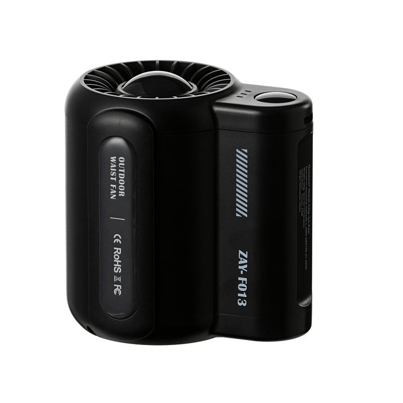 Mini Clip Fan Neck Waist Fan Air Cooling USB Rechargeable Belt Portable Clip Fan For Outdoor Travel 3 Speeds Strong Handheld Fan