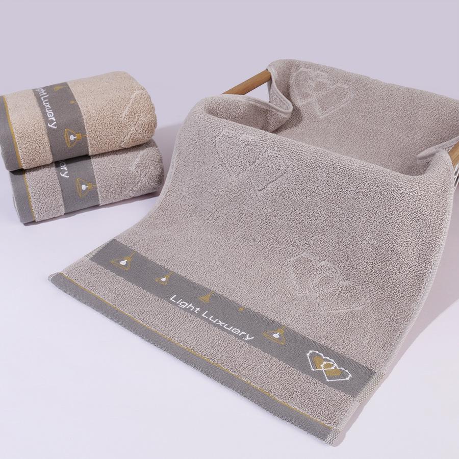 Gaoyang Dickes Reines Baumwoll-Weiches Wasserabsorbierendes Handtuch, Einfarbig, Erwachsenen-Waschlappen