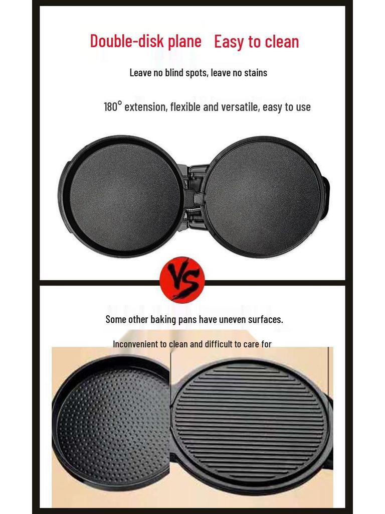 Gammalt märke Automatisk temperaturkontroll Non-stick Dubbelsidig Elektrisk Pannkaksmakare