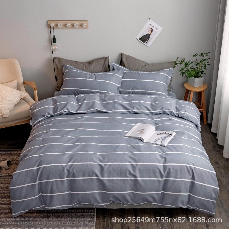 Thickened three piece and four piece bedding sets