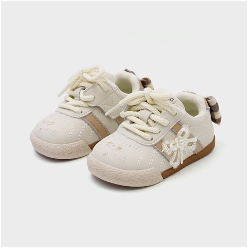 

New Spring Baby Shoes Leather Toddler Girls Casual Shoes Butterfly-knot Fashion little Kids Sneakers EU16-26 21