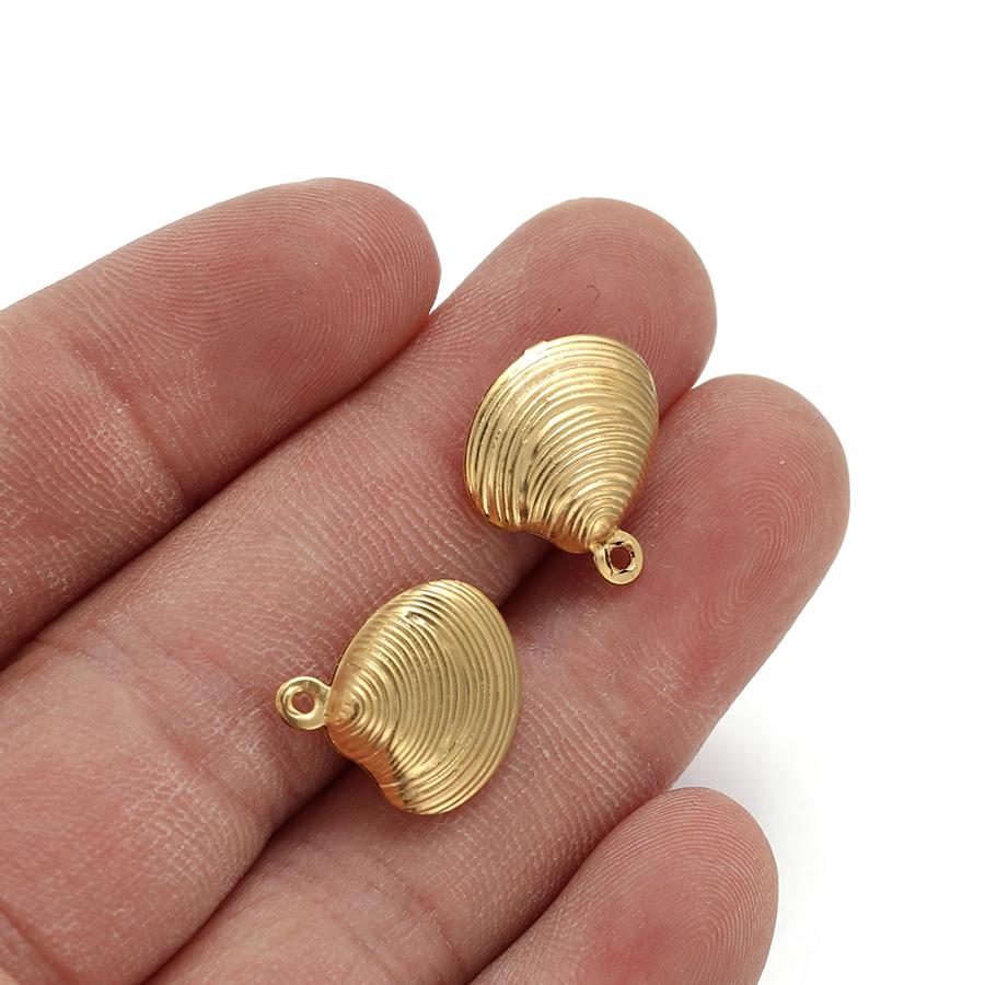 Semitree 20pcs Stainless Steel Starfish Charms Shell Pendant Necklace Findings Bracelet Accessories for DIY Jewelry Making