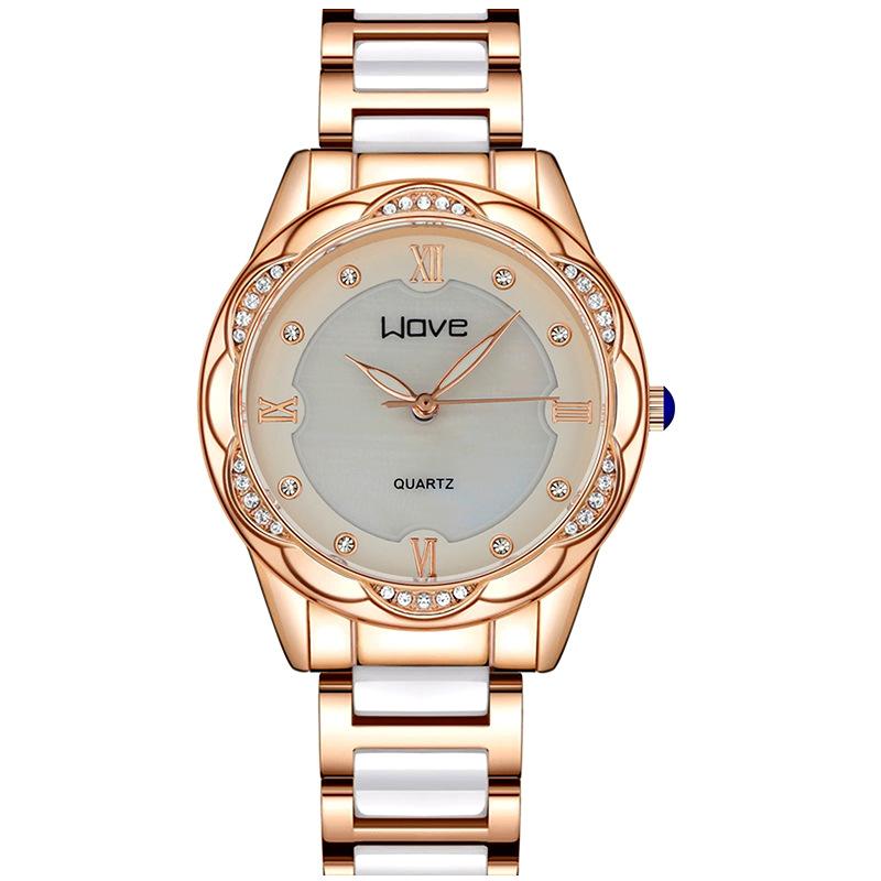 Langjue Fashion Imitation Ceramic Ladies Watch Small Fresh Diamond Butterfly Buckle Quartz Watch Women'S Batch