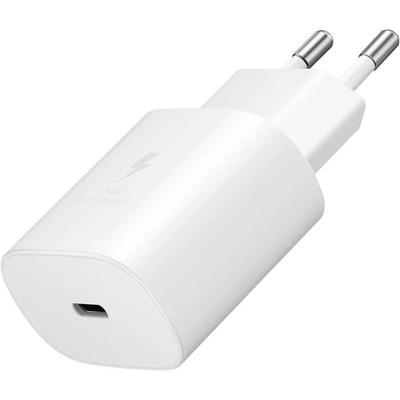 25W USB-C Fast Charger for Samsung Galaxy A34 - A54 - A14 - A23 - S23 - Z Flip4 - Xcover [White]