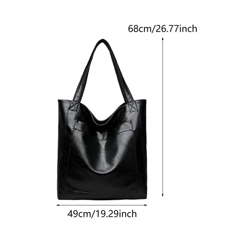 Women Shoulder Bag Fashion Purse Large Capacity PU Leather Satchel Top Handle Handbag for Beach Commuting Work Travel Ladies