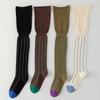 Vertical Stripes Thigh High Socks Loose Mouth High Socks Knee Length Stockings  Autumn/Winter