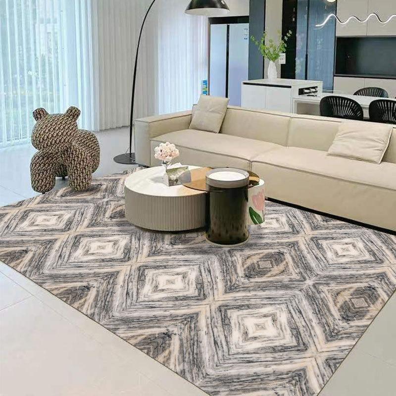French Vintage Carpet Living Room Vintage Coffee Table, Sofa Blanket and Non Washable Floor Mat Cream Style Home Bedside Carpet