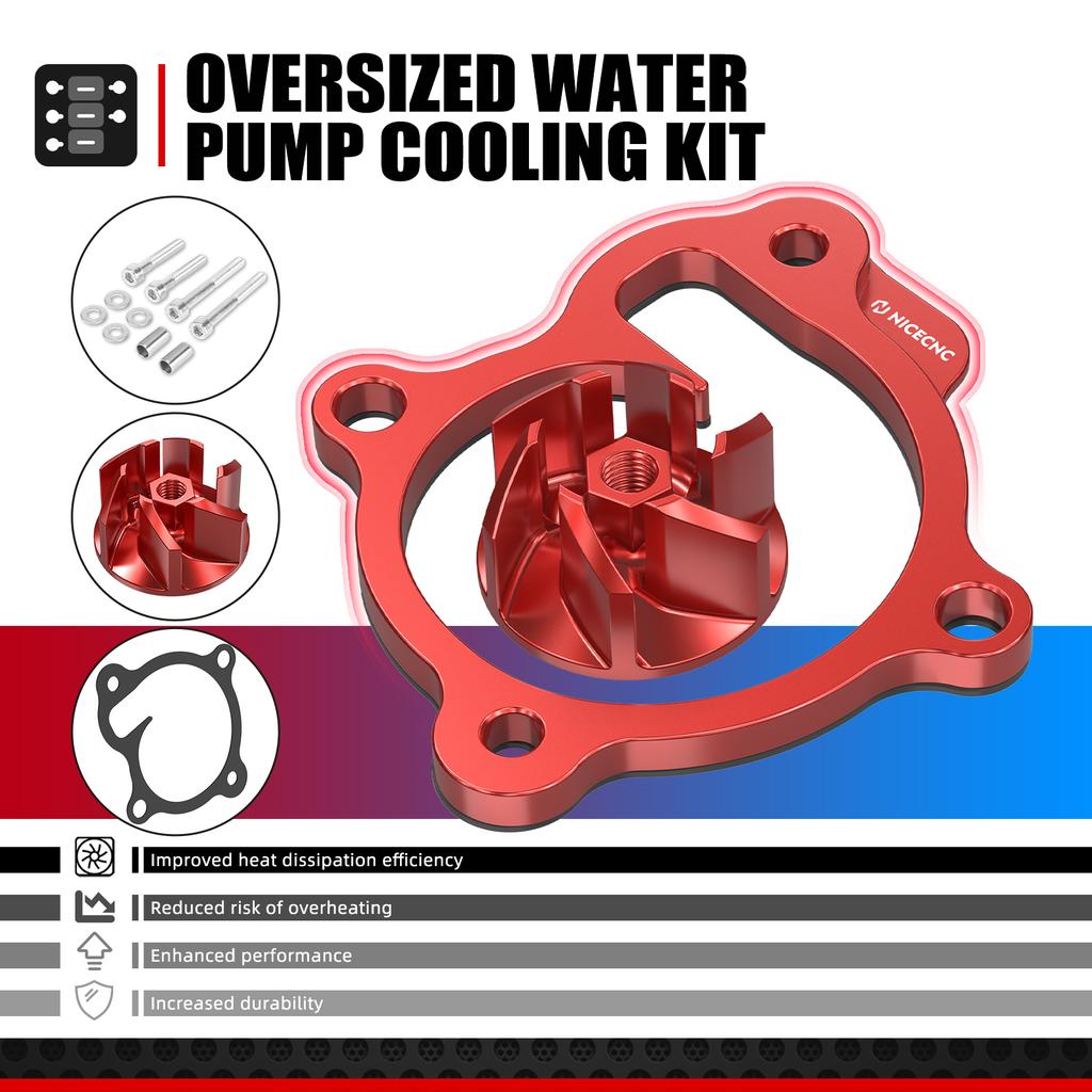 NICECNC For Honda 2018-2025 CRF250R CRF250RX CRF250RWE CRF 250R 250RX 250 RWE Oversized Water Pump Impeller Cooler Spacer Kit