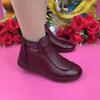 High-top Velvet Soft Leather Mother Shoes Warm, Non-slip and Comfortable Cotton Shoes Waterproof Leather Boots Winter New Versatile Short Boots