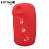 Silicone Car Key Case for Ford KA MK2 Urban Street Ka Vehicles Case Key Holder Keychian Remote Shell Jacket 3 Button 2008-2016