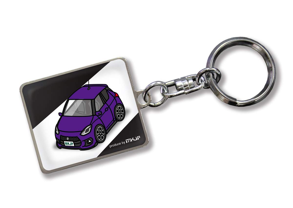 

MKJP Custom Keychain for Suzuki Swift Sport Black Purple Car Color ZC33S, Base, фиолетовый