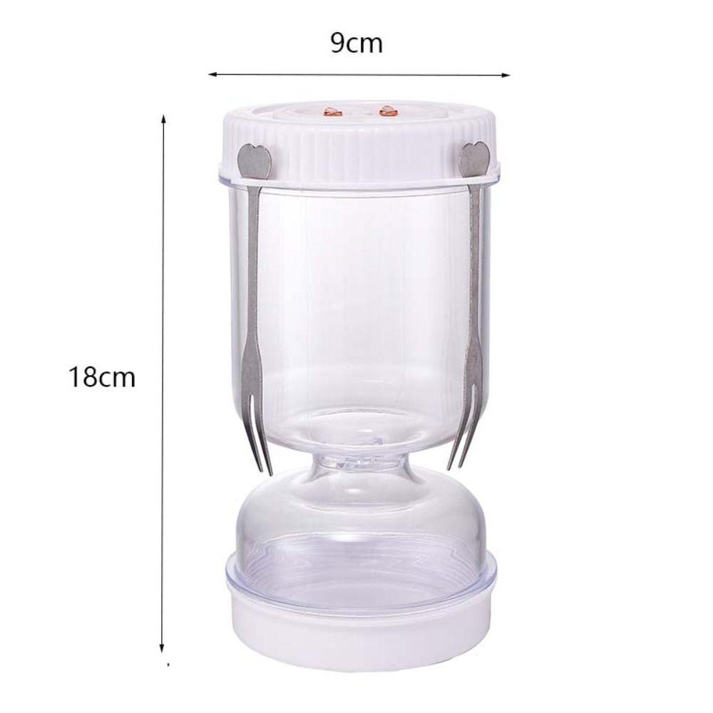 

50oz Pickle Juice Separator Jar Hourglass Shape with Fork Pickle Olive Container Leakproof Plastic Vegetable Dehydrator Jalapeno