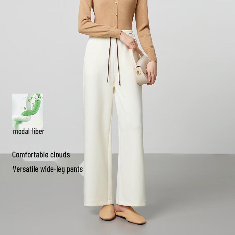 FivePlus Women's Drawstring High-Waist Wide-Leg Pants