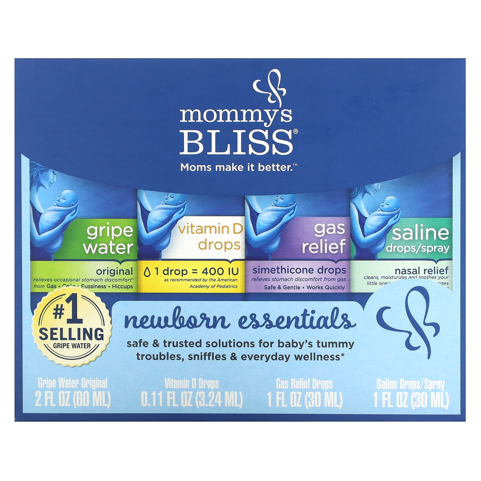 

Mommy S Bliss, Newborn Essentials, 4-piece set