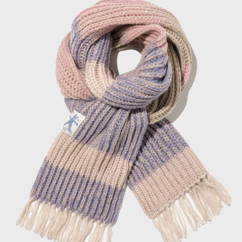 WV PROJECT Macaron Knit Muffler Pink Oatmeal JNAC7763