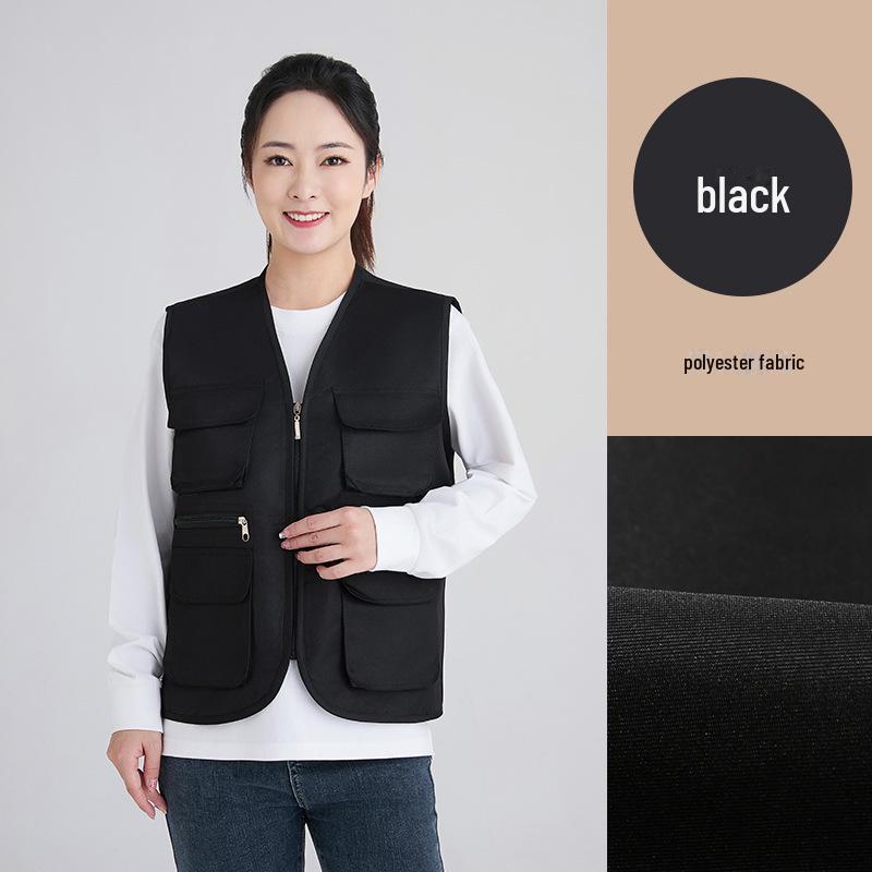 Director’s Multi-Pocket Vest: Casual Workwear for Wedding Photographers with Printed Logo