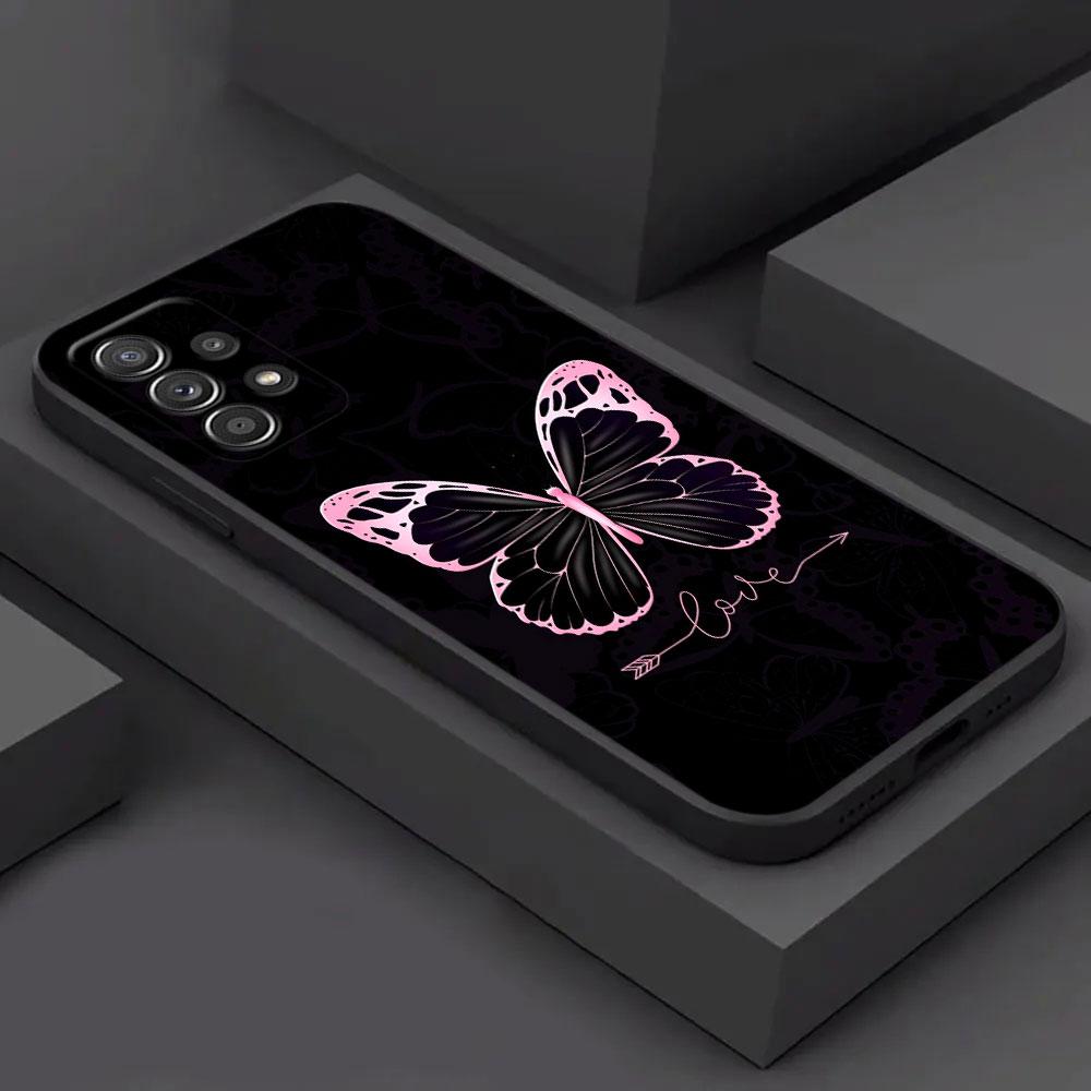 

Butterfly Love Black For Samsung Galaxy A55 Case A54 A52S A53 5G A51 A34 A35 A33 A32 A50 A72 A71 A30 A7 A9 2018 Case Soft Cover Samsung A30 A20