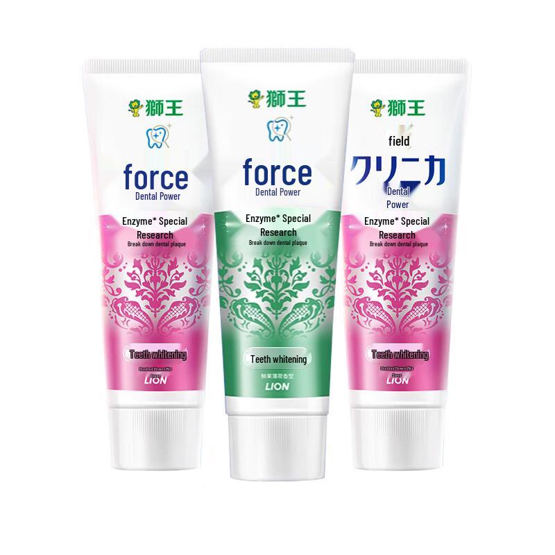 Lion Chilicare Enzyme Whitening & Gum Protection Toothpaste, Assorted 3-Pack