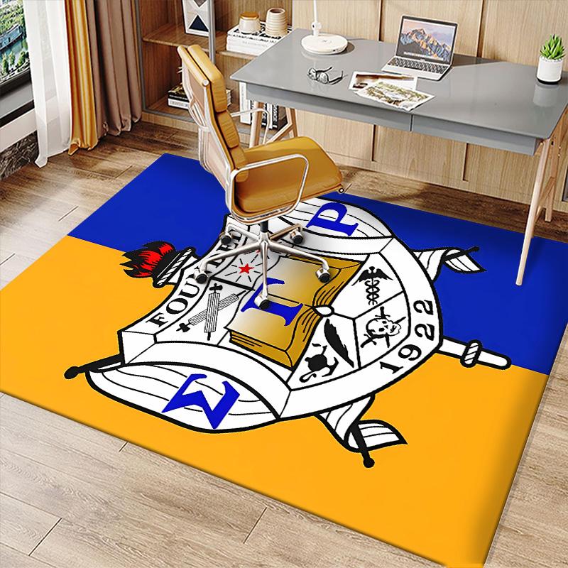 Sigma SGR Gamma Rho2 Printed Absorbent Washable Carpet, Non-Slip Bathroom Mats, Kitchen Rugs, Yoga Mat,Living Room Entrance, Camping Picnic Rugs