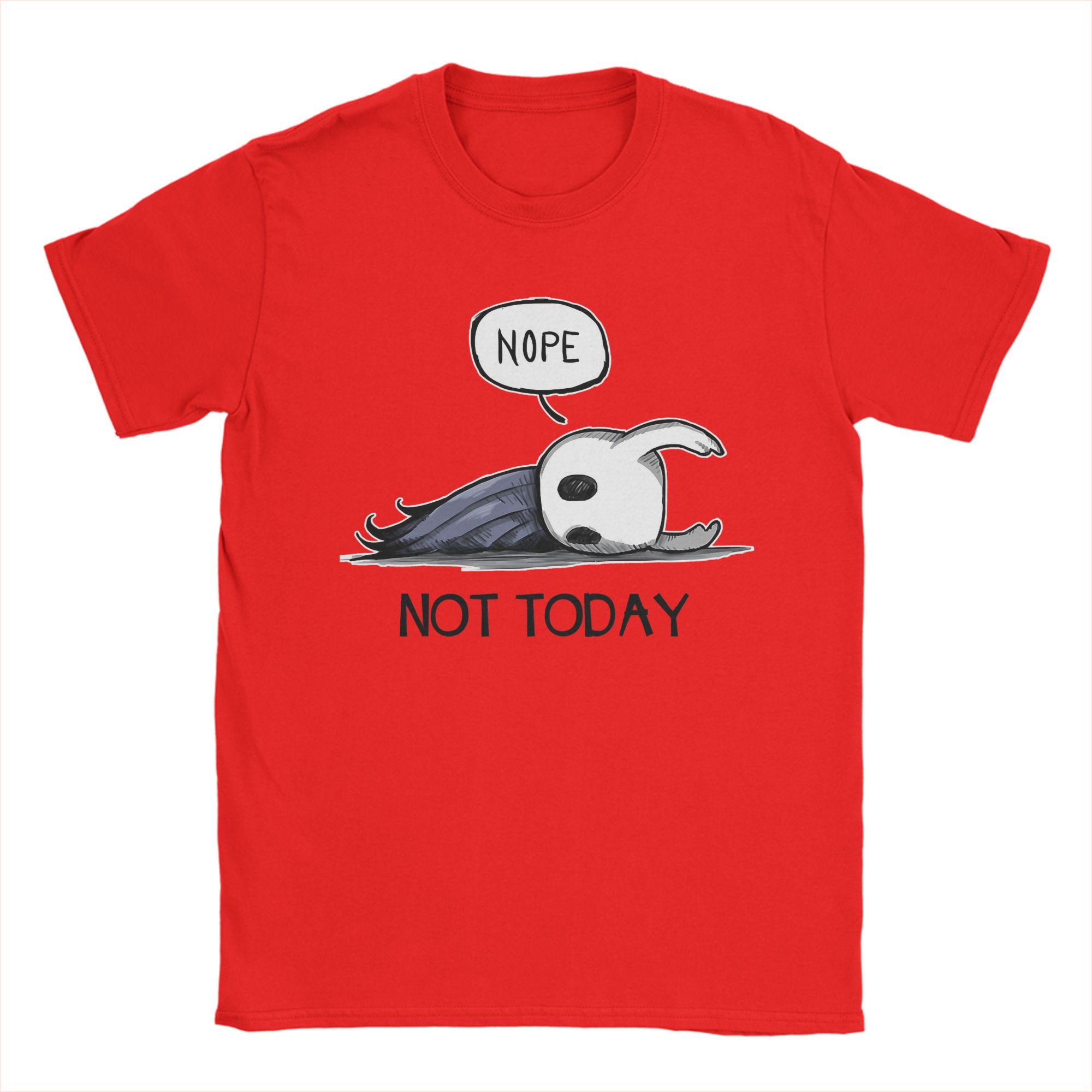 Mens TShirt Hollow Knight Nope Not Today Vintage 100 Cotton Tee Shirt Short Sleeve  T Shirt Round Collar Tops Party S